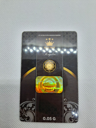 Oro Puro 24k Mini Moneda Certificada Corona Real 0.05 Gramos