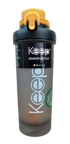 Botella Sport Shaker Keep 700ml Botón Amarillo 