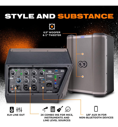 Altavoz Pa Portátil Sheeran Special Edition Busker 200w