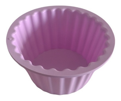 Molde De Silicon Circular Con Ondas Para Queques Gelatinas