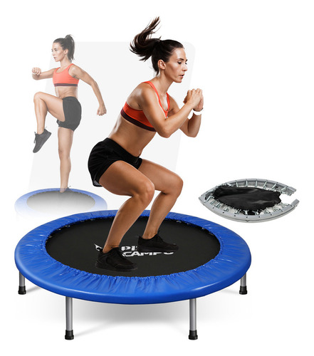 Mini Jump Trampolim Profissional Dobrável Fitness 36 Molas