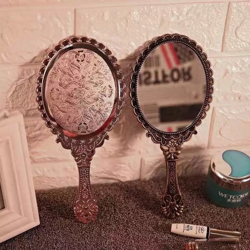 Imagen 5 de 5 de Vintage Princess Mirror, Espejo Cosmético De Mano, Diseño