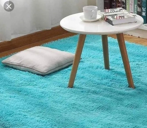 Tapete 1,40 X 1,00 Pelos Altos Felpo Felpudo Pra Sala Quarto Cor Thifany