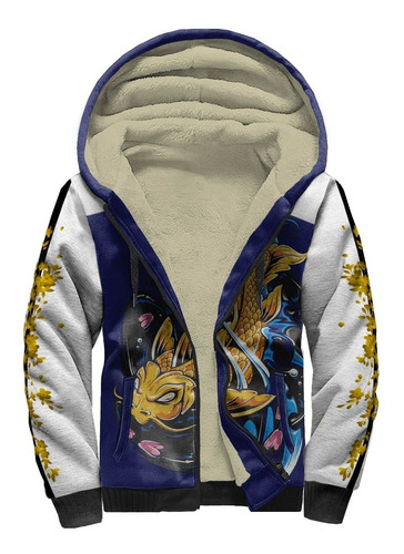Imagem 1 de 4 de Jaqueta Forrada Peluciada Carpa Koi Fish Japão Oriental