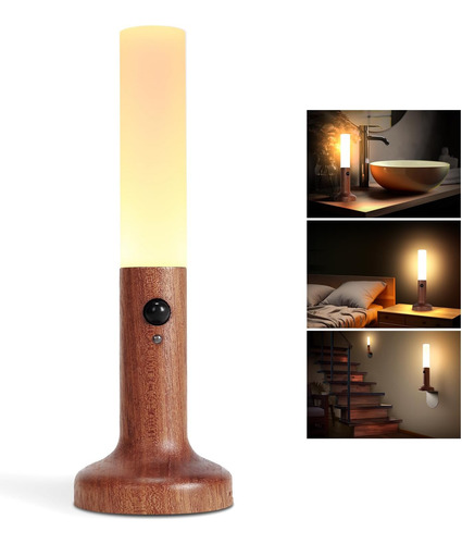 Luces Nocturnas De Sensor De Movimiento En Madera