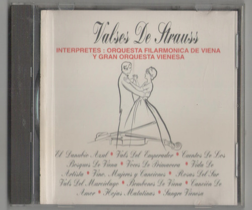 Orquesta Fil De Viena. Valses De Strauss. Cd Usado. Qqb.