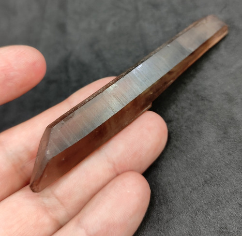 Cuarzo Ahumado Biterminado - Gemelo Tantrico 9.7cm. 26g.