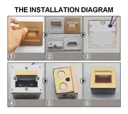 Imagen 6 de 10 de Lámpara De Pared Con Sensor De Escalera De 5 Piezas, Lámpara