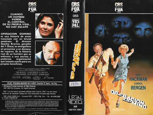 Operacion Domino Vhs Gene Hackman Candice Bergen 1976