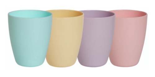 Imagen 2 de 5 de Vaso 300 Ml Plastico Color Pastel Bipo