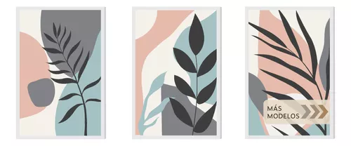 comprar 3 Cuadros Decorativos Varios 60x40 Marco Impreso Decofactory