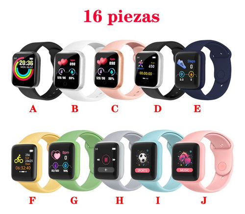 Cx 16pzs Smartwatches Y68 Bluetooth Inteligente Mayoreo