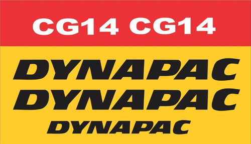 Kit Adesivos Rolo Compactador Dynapac Cg 14 Cg14 Faixa Cor DYNAPAC CG-14