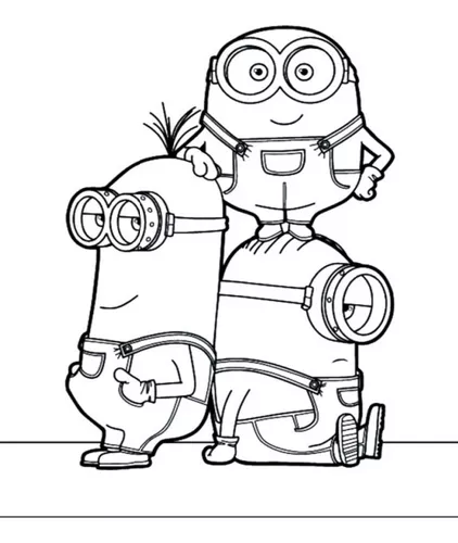 Desenhos para pintar e imprimir dos Minions