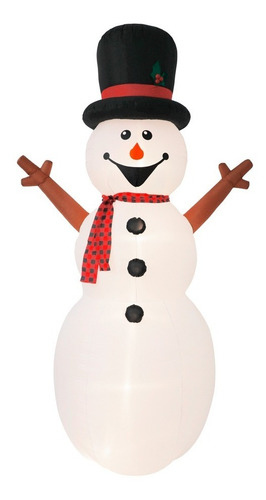 Inflable De Muñeco De Nieve Con Iluminación Led 3.35 M
