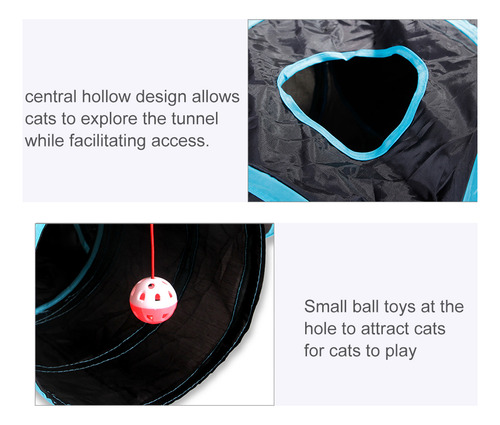 Juguete Plegable Cat Tunnel 5 Way Pet Play Para Gatos Y Perr