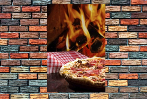 Vinilo Decorativo 40x60cm Pizza Pizzeria Comidas M4