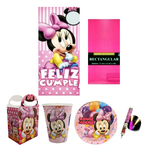 Mimi Mouse Bebe Fiesta Artículos Paquete 10 Niños