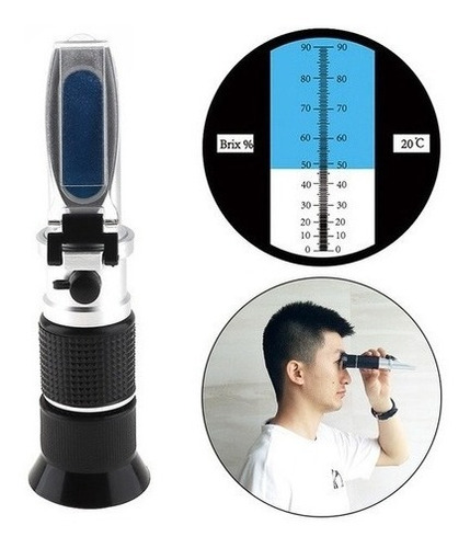 Medidor De Azúcar Mermeladas Refractómetro Brix 0-90%