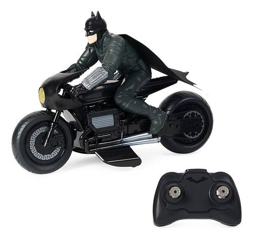 Dc Comics, The Batman Batcycle Rc Con Figura De Acción De Ba