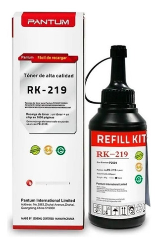 Kit de recarga Pantum Rk-219. Apto M6509/M6559/P2509 1600 páginas