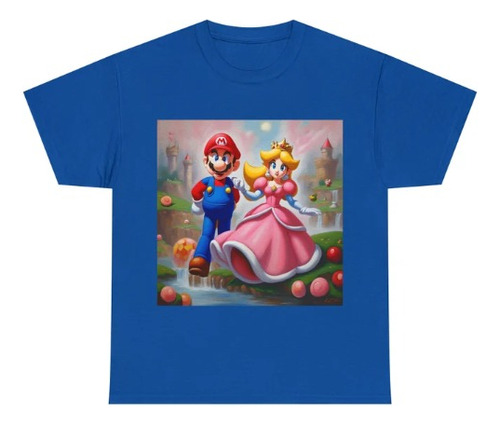 Polera Infantil Unisex Mario Bros Peach Game Rescate Algodon