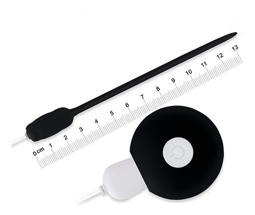 Dilatador Uretra Vibrador Consolador Hombre Pene Sex Usb Color Negro