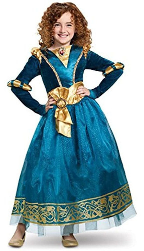 Disfraz De Princesa De Disney Merida Brave Deluxe Para Niñas