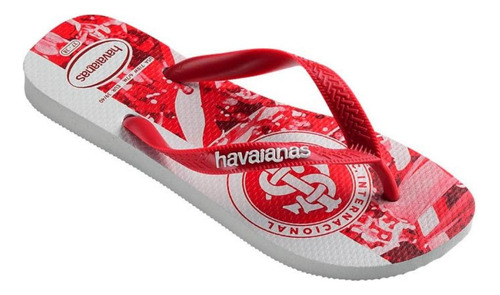 Chinelo Havaianas Times Inter Branco/vermelho