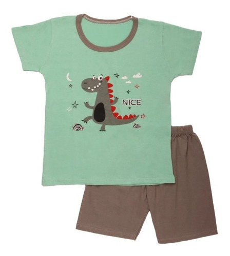 Pijama Infantil Dino Niño Pimenton Corto Verano