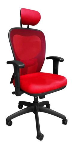 Silla de escritorio Baires4 Citiz ergonómica  roja y negra con tapizado de marathon