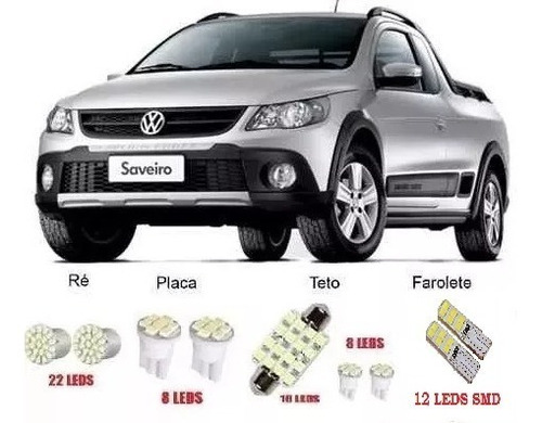 Kit Lâmpadas De Led P/ Saveiro Cross G5 Ou G6