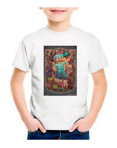 Polera De Niño Sublimada Minecraft7