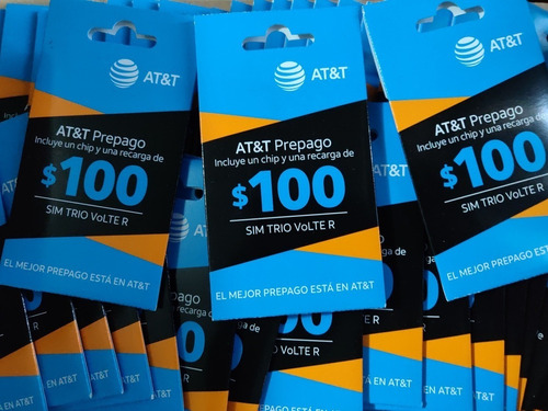 Chip Sim At&t  Saldo100 Llamada Sms Internet Lada Leon 477