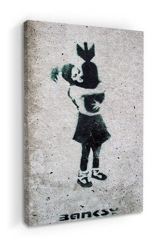 Cuadro Decorativo Canvas Moderno Bomb Hugger Banksy
