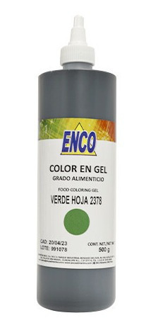 Color Comestible Gel Enco Verde Hoja 500 Gramos 2378-500