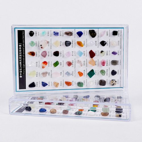 Caja De Colección De Piedras Preciosas (48 Piezas De