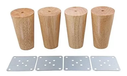 AORYVIC Patas de madera para muebles, patas de sofá de 4 pulgadas, patas  cuadradas para cama, paquete de 4