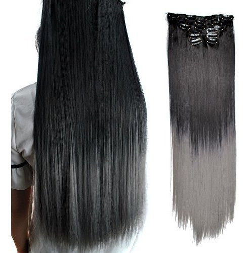 Extensiones De Cabello - Dybst Natural Black To Dark Grey 2-