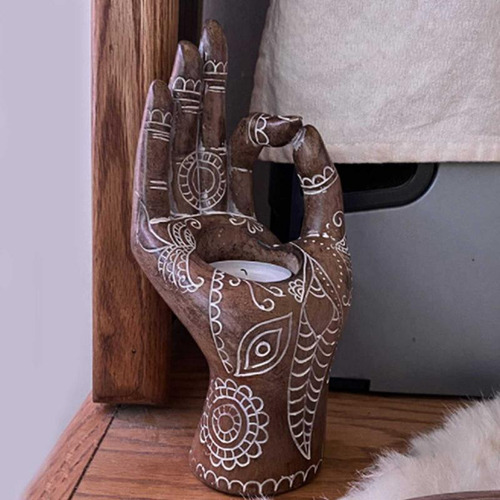 Mudra Con Forma De Vela De Mesa Con Soporte De Buda, 1 Pieza