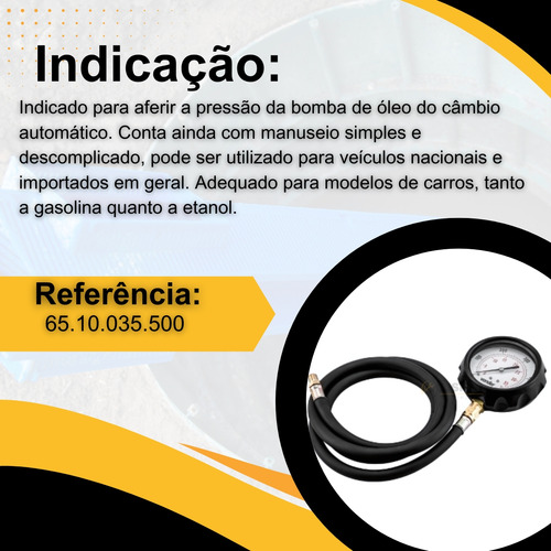 Medidor De Pressão De Óleo Para Câmbio Automático, Vonder