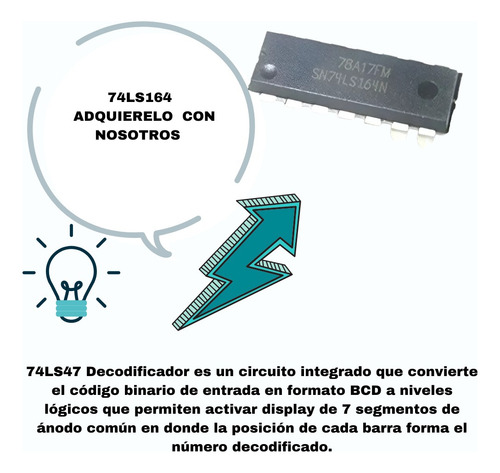 Circuito Integrado 74ls164 Pack 10 Pzas