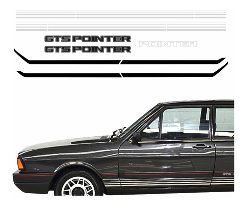 Adesivos Compatível Passat Gts Pointer Preto Completo R157 Cor PADRÃO