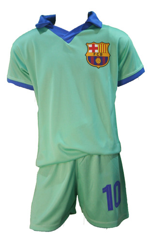 Camiseta + Short Barcelona Homenaje Messi- Niños.