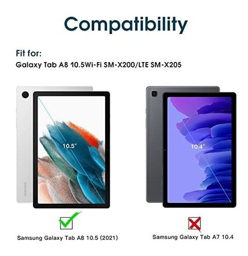 2 Protector Pantalla Para Samsung Galaxy Tab A8 10.5 Sm