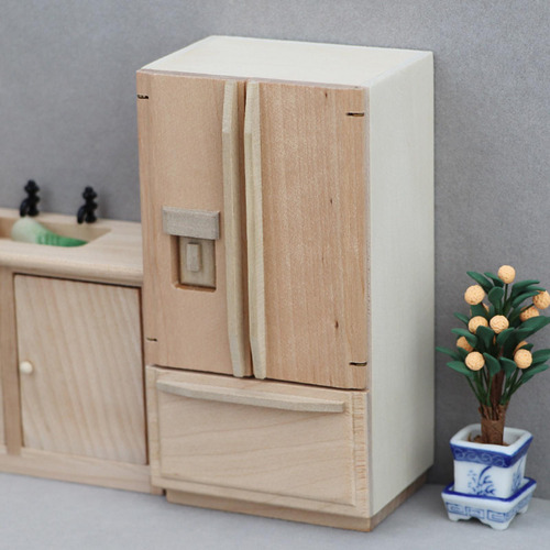 Mini Refrigerador Para Casa De Muñecas 1:12 Realista Para