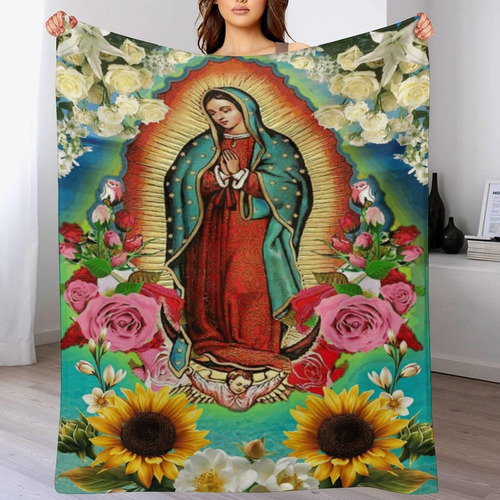 Nuestra Señora De Guadalupe Virgen María Manta Navideña Fran