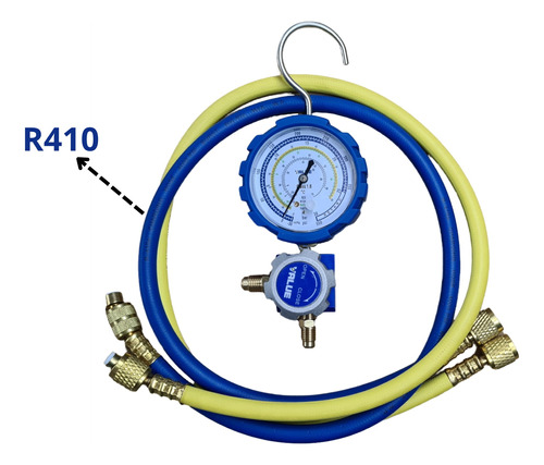 Manifold Simple De Baja Value R-22 R-410 R-134 + 2 Mangueras