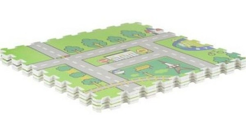 Alfombra Infantil Puzzle Pista 60 X 60 Cm