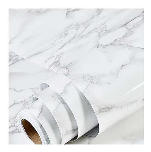 Rollo De Papel Con Estilo Mármol Granito Gris/blanco Para En